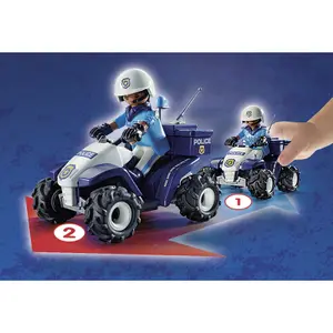Police and quad figurine Playmobil image-3