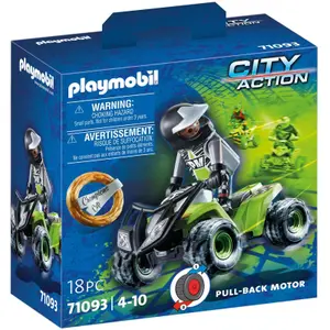 Racing driver and quad figurine Playmobil image-1