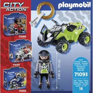 Racing driver and quad figurine Playmobil image-2