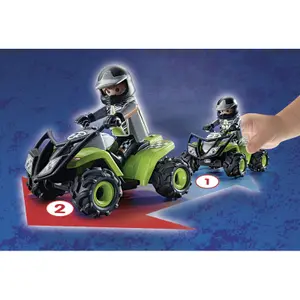 Racing driver and quad figurine Playmobil image-4