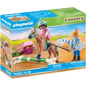 Horse and rider figurine with instructor Playmobil image-0