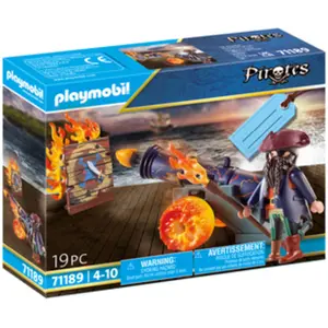 Pirate and fire cannon building sets Playmobil image-1