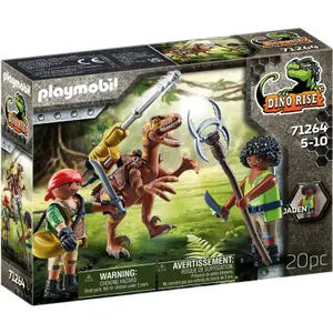 Deinonychus and warriors figurine Playmobil image-0