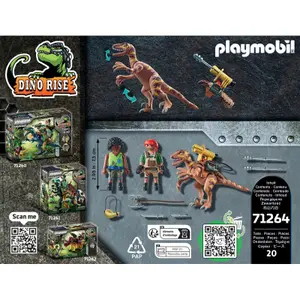 Deinonychus and warriors figurine Playmobil image-1