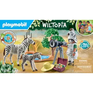 Figurine photographer in disguise and zebras Playmobil image-4