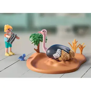 Ostrich nest and explorer building sets Playmobil image-1