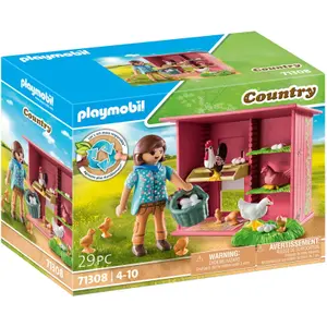 Farmer and henhouse figurine Playmobil image-2