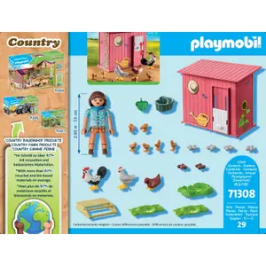 Farmer and henhouse figurine Playmobil image-3