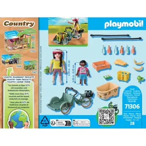 Simulation games for cyclist + bike + front trailer Playmobil image-3