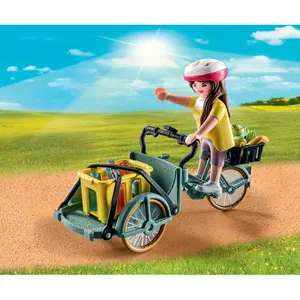 Simulation games for cyclist + bike + front trailer Playmobil image-1