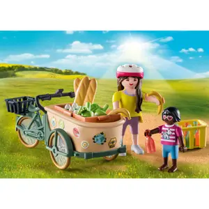 Simulation games for cyclist + bike + front trailer Playmobil image-0