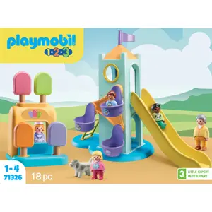 Jeux de construction Aire +Tobogg Géant Playmobil 123 image-0