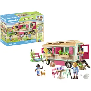 Gioco di simulazione roulotte caffè negozio Playmobil