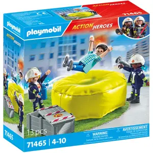 Firefighter simulation games and rescue cushion Playmobil image-1