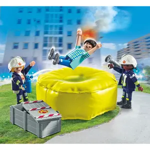Firefighter simulation games and rescue cushion Playmobil image-3