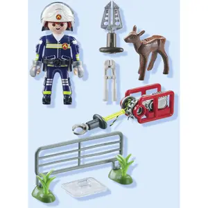 Firefighter simulation game with fawn to save Playmobil image-4