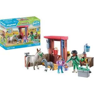 Giochi di simulazione veterinaria + animali da fattoria Playmobil image-1