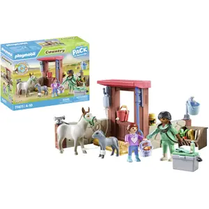 Giochi di simulazione veterinaria + animali da fattoria Playmobil image-3