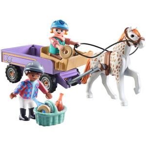 Children's building set + carriage and pony Playmobil image-1
