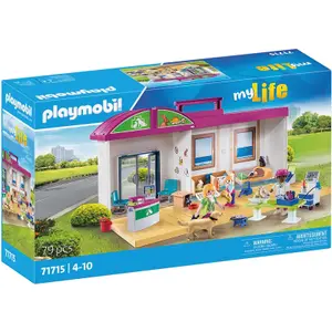 Veterinary clinic building set Playmobil image-0