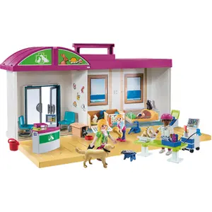 Veterinary clinic building set Playmobil image-1