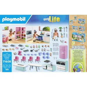 Jeux de simulation cuisine avec ilot central Playmobil image-2