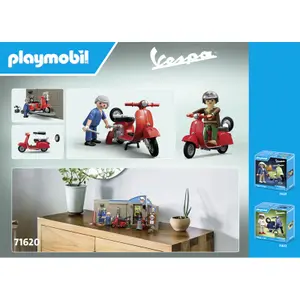 Jeux de simulation garage retro 60 ans Playmobil Vespa image-2