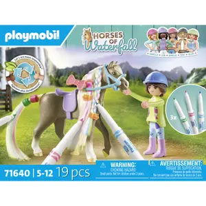 Jogos de simulação de cavaleiros e crina para colorir Playmobil image-0