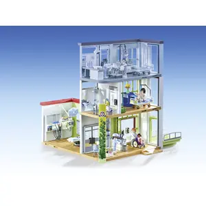 Simulationsspil hospital med grøn tag Playmobil image-3