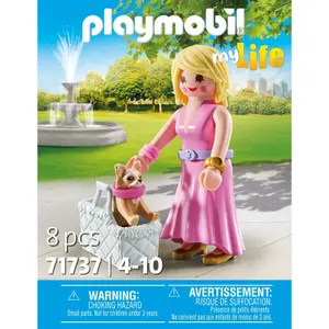 Building set lady + chihuahua and basket Playmobil image-4