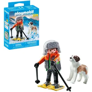 Boys' simulation games with rackets and St. Bernard Playmobil image-3