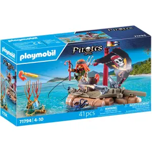 Pirate simulation games and floating raft and treasure Playmobil image-1
