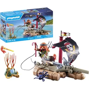 Pirate simulation games and floating raft and treasure Playmobil image-3
