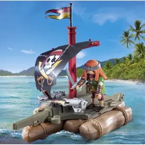 Pirate simulation games and floating raft and treasure Playmobil image-4