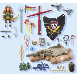 Pirate simulation games and floating raft and treasure Playmobil image-5