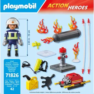Feuerwehr-Simulationsspiel mit Wasserpumpe und Tank Playmobil image-2