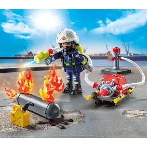 Feuerwehr-Simulationsspiel mit Wasserpumpe und Tank Playmobil image-4