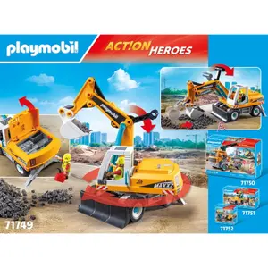 Bouwvoertuig en arbeider spelletjes Playmobil image-2