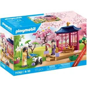 Asiatisk trädgårdssimuleringsspel och panda familj Playmobil image-1