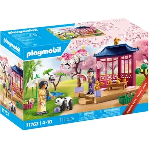 Asiatisk trädgårdssimuleringsspel och panda familj Playmobil image-3