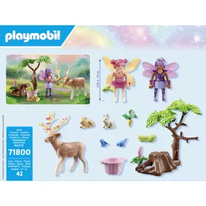 Jogos de construção duo fadas + animais da floresta Playmobil image-3
