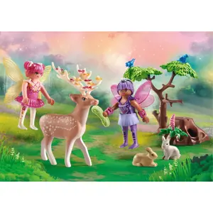 Jogos de construção duo fadas + animais da floresta Playmobil image-6