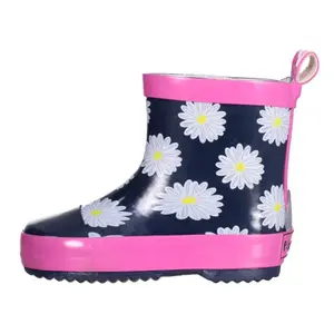 Baby girl rubber rain boots Playshoes Low Marguerite image-0