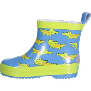 Baby rubber rain boots Playshoes Low Crocodile image-0