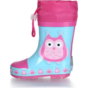 Girl's rubber rain boots Playshoes Owls image-0