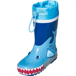 Baby rubber rain boots Playshoes Shark image-0