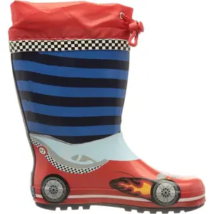 Children's rubber rain boots Playshoes Race Car image-1