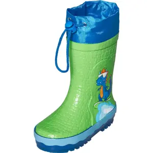 Children's rubber rain boots Playshoes Dino image-0