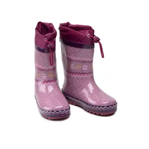 Children's rubber rain boots Playshoes Norway Lined image-2