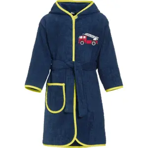 Terry towelling robe for older kids Playshoes Fire Brigade image-0